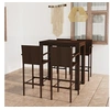 Image de Salon de jardin rotin marron 5 pieces 100.0 x 60.5 x 110.5