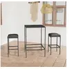 Image de Ensemble de Bar de Jardin 3 pcs et Coussins Table et Chaises de Patio Salon de Jardin Mobilier de Terrasse Extérieur 3064818