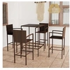 Image de Ensemble de Bar de Jardin 5 pcs Table et Chaises de Patio Salon de Jardin Mobilier de Terrasse Extérieur Résine 3064839