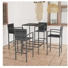 Image de Ensemble de Bar de Jardin 5 pcs Table et Chaises de Patio Salon de Jardin Mobilier de Terrasse Extérieur Résine 3064841