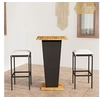 Image de 3-delige Tuinbarset met kussens poly rattan zwart3064848