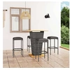 Image de Salon de jardin acier gris 5 pieces 4 personnes