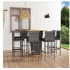 Image de Ensemble de Bar de Jardin 9 pcs et Coussins Table et Chaises de Patio Mobilier de Terrasse Salon de Jardin Extérieur 3064863