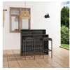 Image de Ensemble de bar de jardin avec coussins 3 pcs Gris