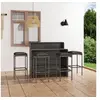 Image de Ensemble de bar de jardin avec coussins 5 pcs Gris