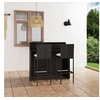 Image de Ensemble de bar de jardin avec coussins 3 pcs Noir