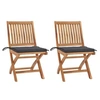 Image de Chaises de jardin - - Bois de teck - Anthracite - Pliant - Design intemporel