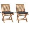 Image de Chaises de jardin - - Bois de teck - Pliantes - Anthracite