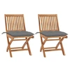 Image de Lot de 2 chaise en bois massif pliable exterieur H. 88 cm gris