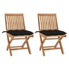 Image de Lot de 2 chaise en bois massif empilable pliable exterieur H. 88 cm