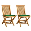 Image de Lot de 2 chaise H. 89 cm non pliable exterieur en bois massif
