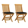 Image de Lot de 2 Chaises de Jardin avec Coussins, Sièges de Terrasse, Chaises de Salle à Manger, Meubles de Patio Extérieur, 3062482