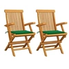 Image de Lot de 2 chaise H. 89 cm pliable en bois massif exterieur