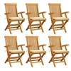 Image de Tuinstoelen 6 st met cràme kussens massief teakhout3062543