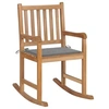 Image de Chaise interieur empilable non pliable en teck H. 106 cm gris