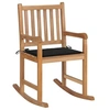 Image de Chaise en teck non pliable interieur H. 106 cm noir