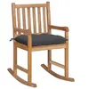 Image de Chaise en teck empilable non pliable interieur H. 106 cm gris