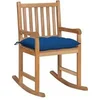 Image de Schommelstoel met blauw kussen massief teakhout3062782