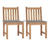 Image de Lot de 2 chaise en bois massif non pliable H. 90 cm exterieur