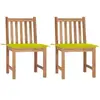 Image de Lot de 2 chaise H. 90 cm non pliable exterieur en bois massif