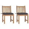 Image de Tuinstoelen 2 st met kussens massief teakhout3062931