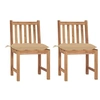 Image de Tuinstoelen 2 st met kussens massief teakhout3062934