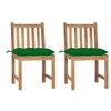 Image de Tuinstoelen 2 st met kussens massief teakhout3062936