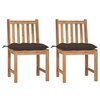 Image de Tuinstoelen 2 st met kussens massief teakhout3062939