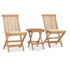 Image de Salon de jardin bois beige 3 pieces 2 personnes