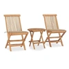 Image de Salon de jardin bois beige 3 pieces 57.0 x 50.0 x 57.0 3 personnes