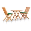 Image de Salon de jardin 3 pieces bois vert x 60.0 x 65.0 cm