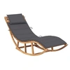 Image de Chaise longue H. 73 cm L. 60 cm gris en teck non pliable
