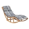 Image de Chaise longue H. 73 cm marron L. 60 cm en teck non pliable