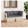 Image de Tuinbank 2-zits met kussens pallet vurenhout3063384
