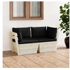 Image de Tuinbank 2-zits met kussens pallet vurenhout3063391