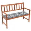 Image de Banc de jardin avec coussin 120 cm Bois d'acacia massif