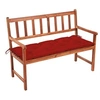 Image de Banc de jardin avec coussin 120 cm Bois d'acacia massif