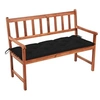 Image de Banc de jardin avec coussin 120 cm Bois d'acacia massif