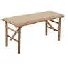 Image de Banc de jardin pliable avec coussin 118 cm Bambou