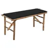 Image de Banc de jardin pliable avec coussin 118 cm Bambou