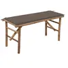 Image de Banc de jardin pliable avec coussin 118 cm Bambou