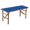 Image de Banc de jardin pliable avec coussin 118 cm Bambou
