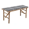 Image de Banc de jardin pliable avec coussin 118 cm Bambou