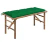 Image de Tuinbank inklapbaar met kussen 118 cm bamboe3063869