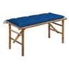 Image de Tuinbank inklapbaar met kussen 118 cm bamboe3063874
