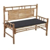 Image de Tuinbank met kussen 120 cm bamboe3063876