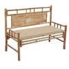Image de Banc de jardin avec coussin 120 cm Bambou
