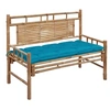 Image de Tuinbank met kussen 120 cm bamboe3063895