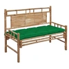 Image de Banc de jardin avec coussin 120 cm Bambou
