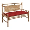 Image de Banc de jardin avec coussin 120 cm Bambou
